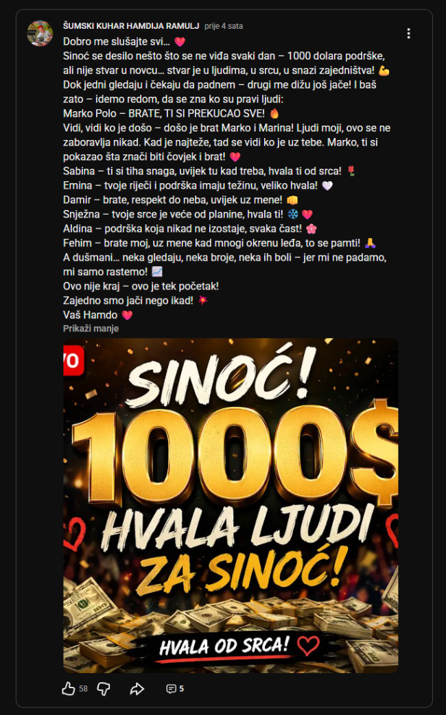 Najpošteniji Bošnjak ovdale do Amerike