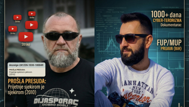 1.500 dana cyber uznemiravanja i ometanja poslovanja: Zvanični izvještaj o krivičnom predmetu "Samir Drakovac i drugi"